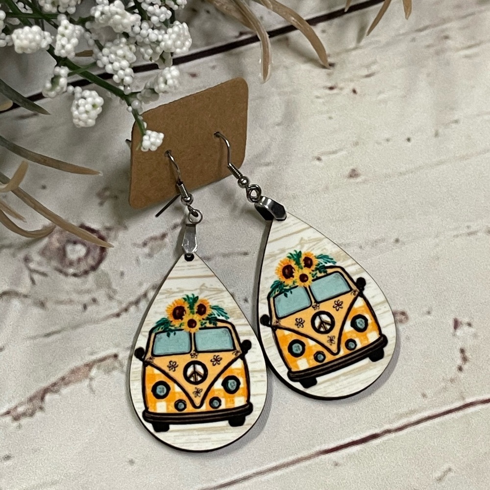 Sunflower Van Earrings